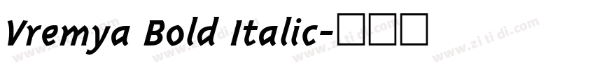 Vremya Bold Italic字体转换